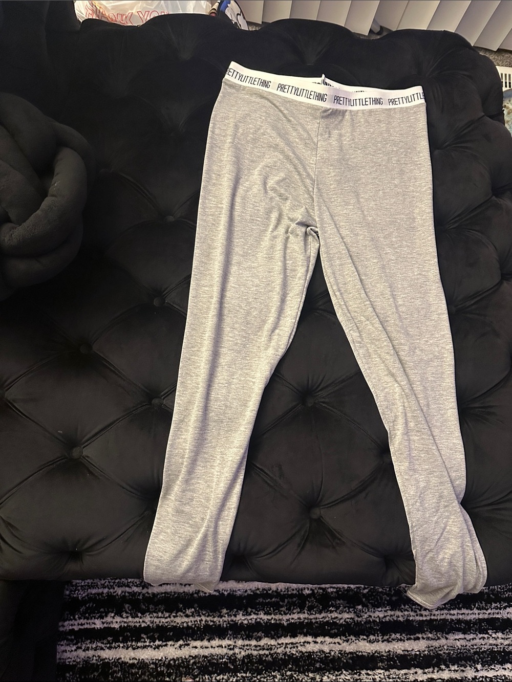 PrettyLittleThing Light Gray Stretch Leggings